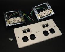 Legrand-Wiremold V4047-2WWTT - 4G DEV PLT 2 DUP INS 2 TJ MIN AD V