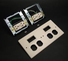 Legrand-Wiremold G4047-2WWMM - 4G DEV PLT 2 DUP INS 2 2A MIN AD G