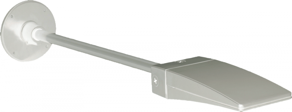 ARM 24" W/ROUND WALLPLATE  WHITE