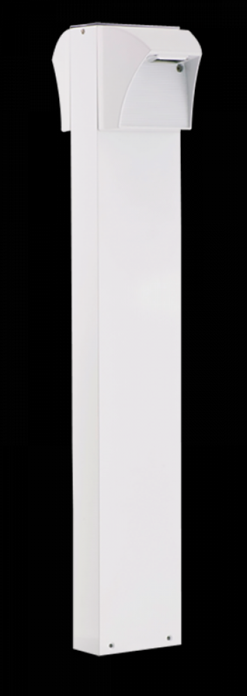 LED BOLLARD 36 " 2X5W COOL SQ WH