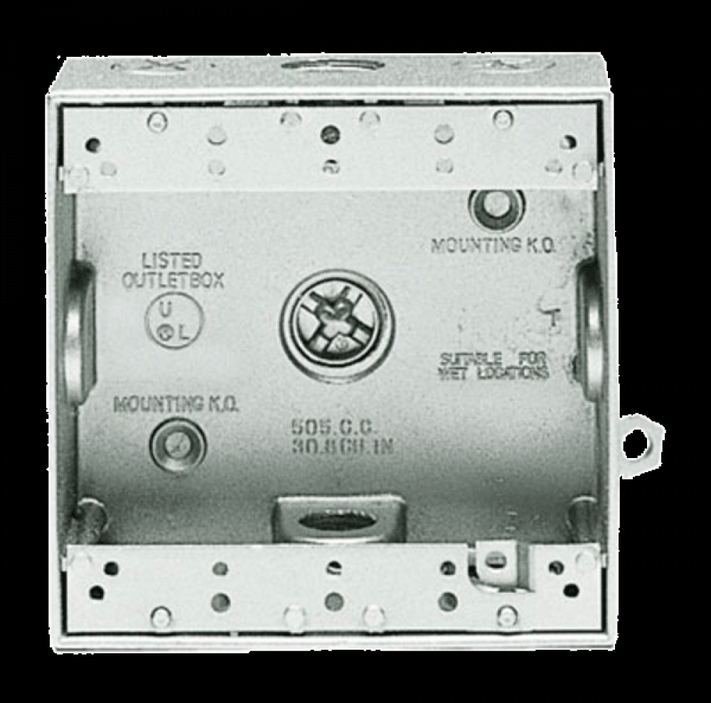 DOUBLE OUTLET 3 HOLE BOX 1/2"