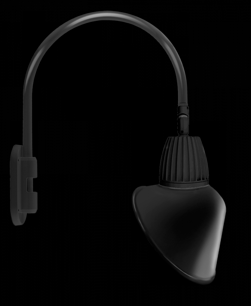 GOOSE 4 13W 4K LED 15" ANG CONE SHADE BK