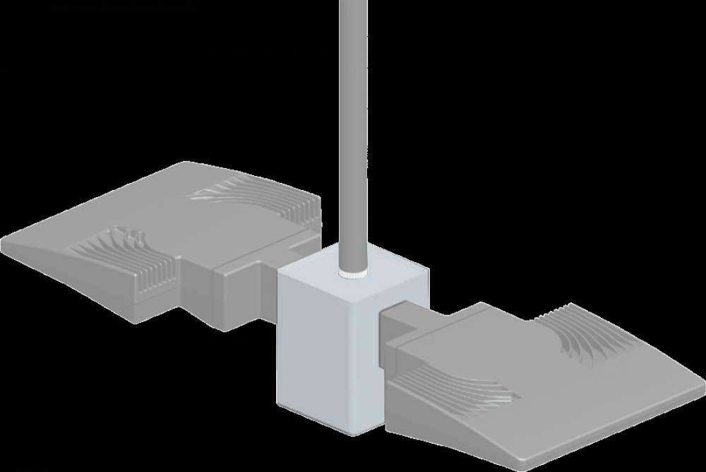 PENDANT 2X ADAPTOR 1/2" NPS WHITE