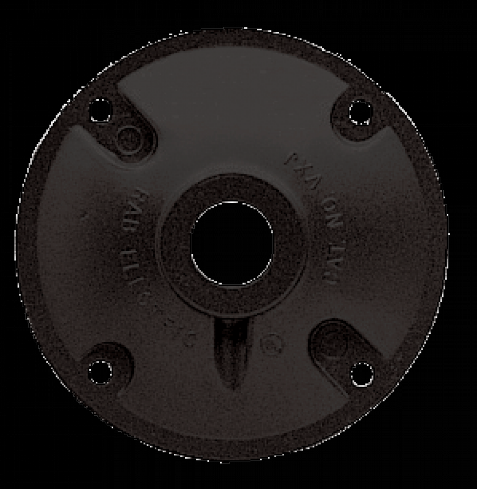 COVER HEAVY DUTY 4" 1/2" TAP BLACK