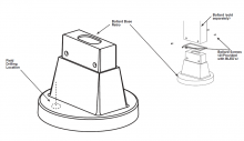 RAB Lighting BOLBASEW-RETRO - BOLLARD BASE ADAPTOR FOR RETRO KIT WHITE