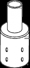 RAB Lighting BRAD3 - POLE ADAPTOR FOR 2 3/8" TENON TO 3" ROUN