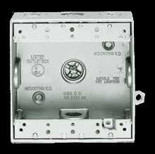 RAB Lighting BD3 - DOUBLE OUTLET 3 HOLE BOX 1/2"