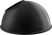 RAB Lighting GSADB - ANG. DOME SHADE FOR GNLED GOOSE BLK