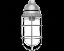 RAB Lighting VP1S - VP 100 PENDANT 1/2" SIL LESS GLB
