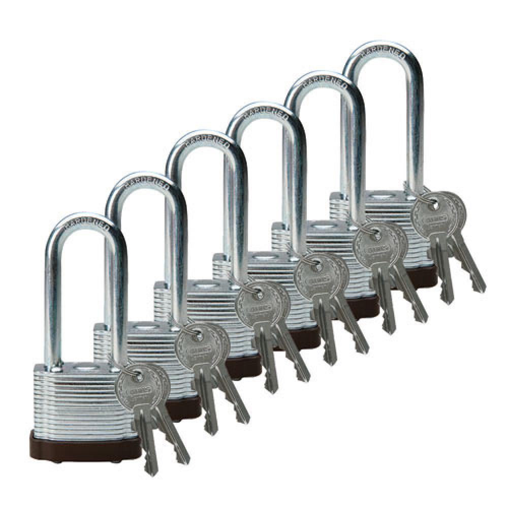 Steel Padlock 2 in Steel Shkl KD BN 6PK
