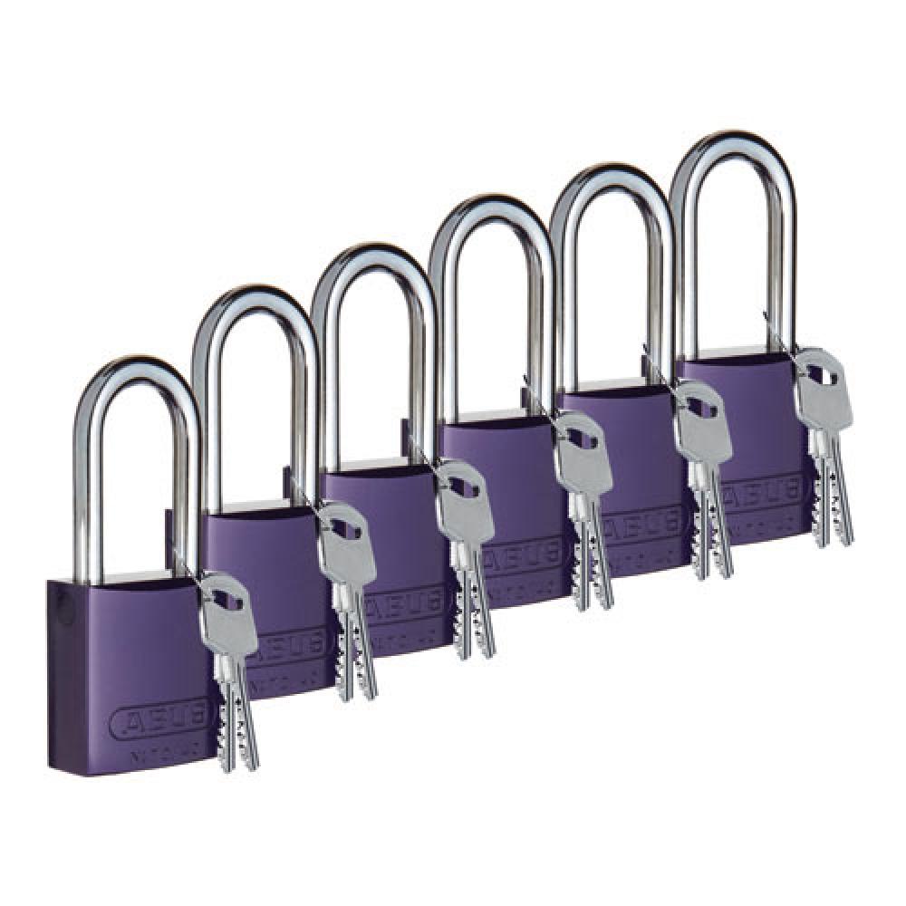 Alum Padlock 1" Alum Shackle KD PL 6PK