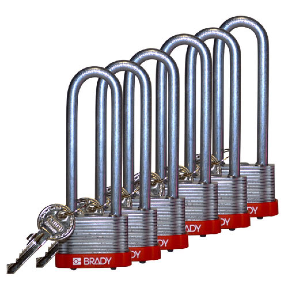 Steel Padlock 3" Steel Shkl KD RD 6PK