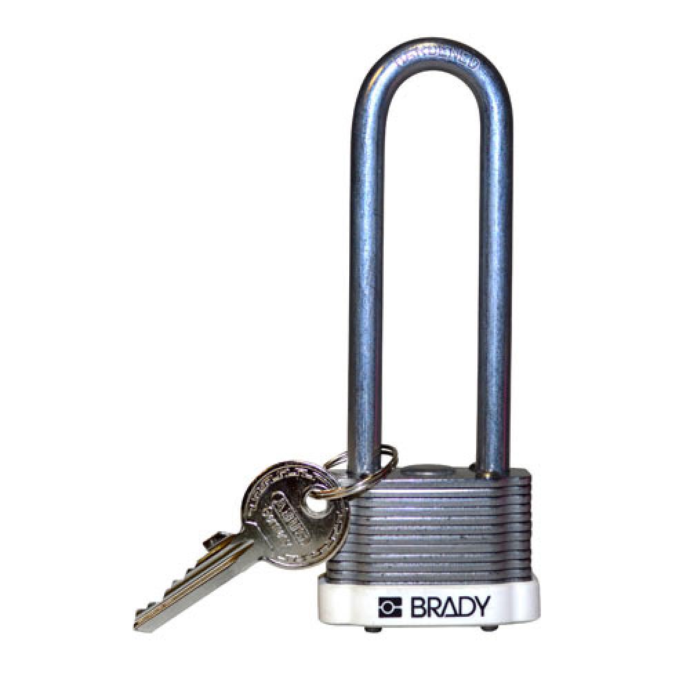 Steel Padlock 3" Steel Shackle KD White