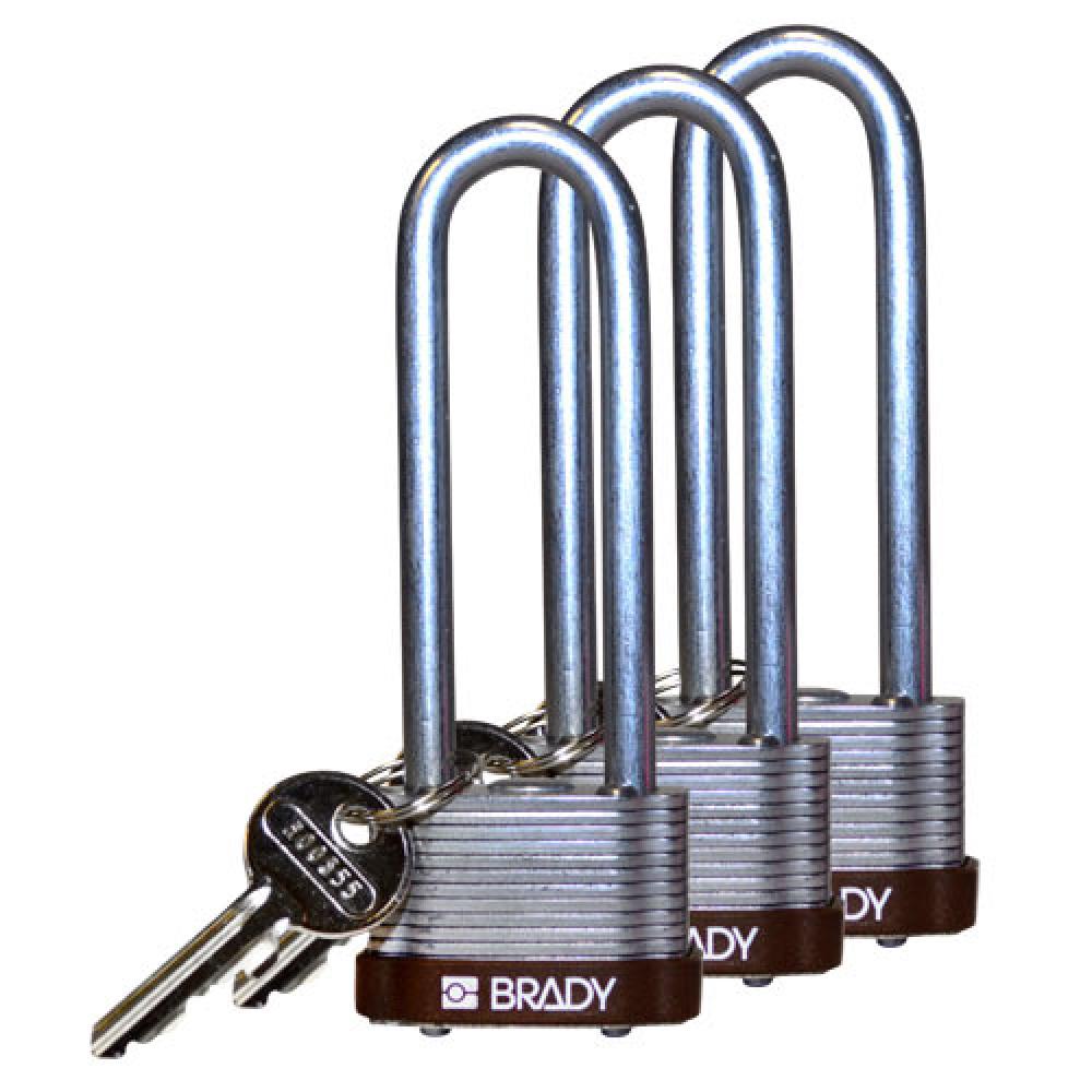 Steel Padlock 3" Steel Shkl KA BN 3PK