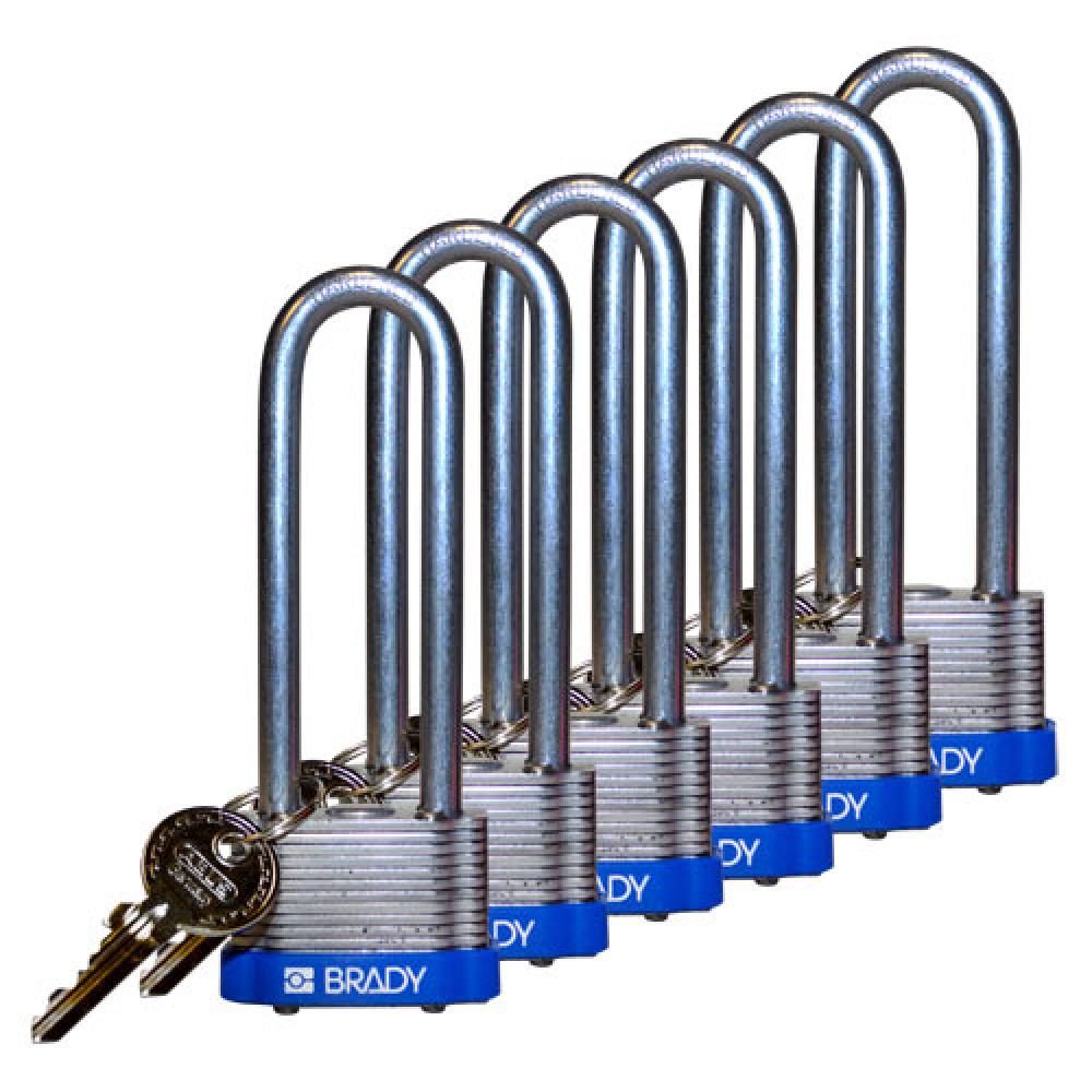 Steel Padlock 3" Steel Shkl KA BU 6PK