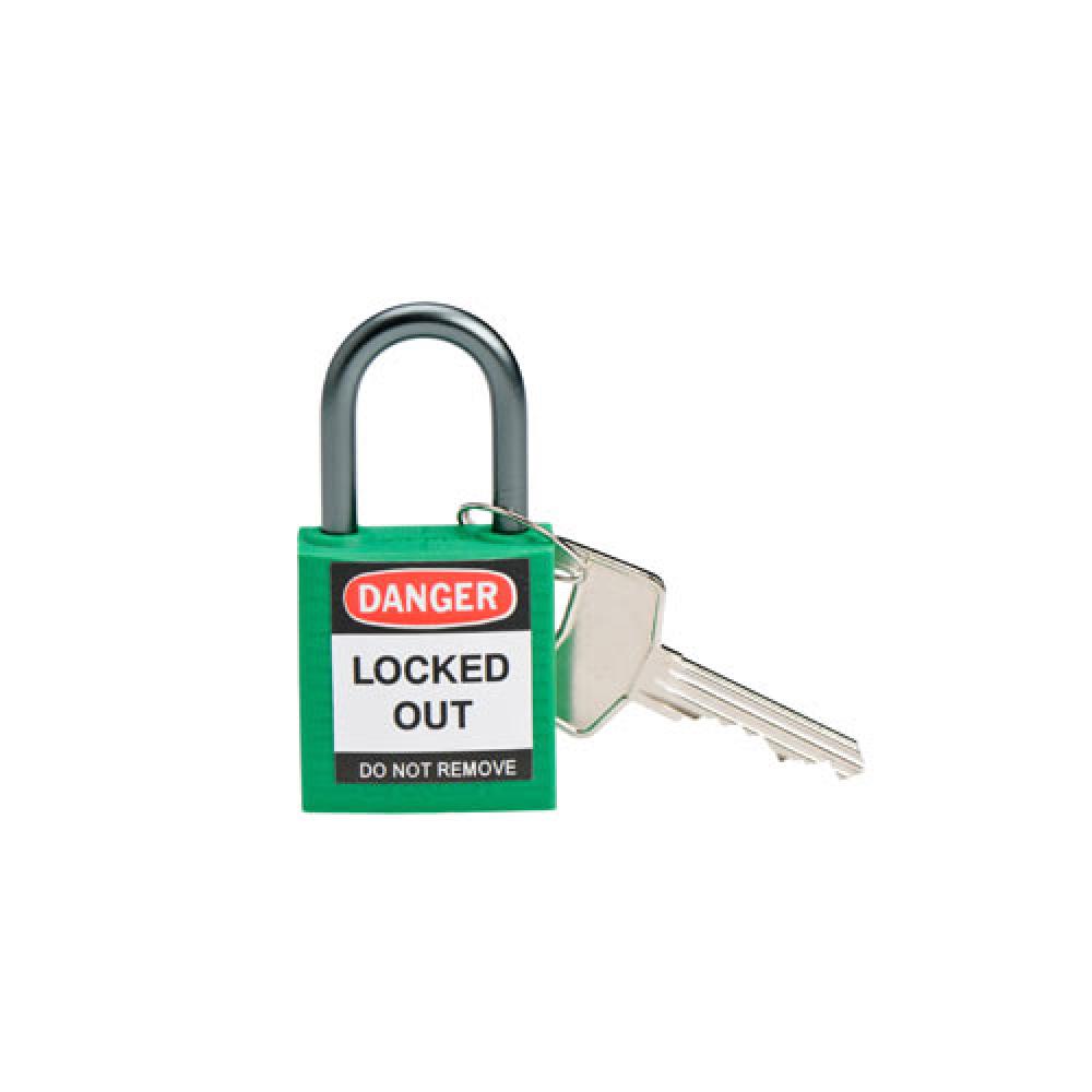 Nylon Padlock 1" Alum Shackle KD GN