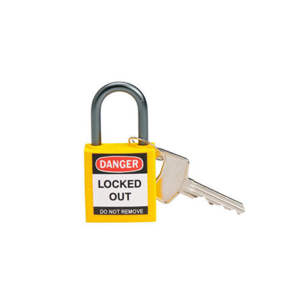 Nylon Padlock 1" Alum Shackle KD YL