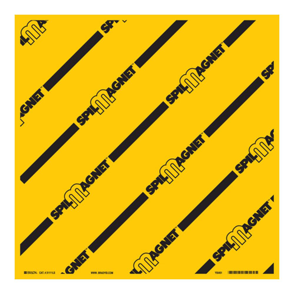 24X24 BLK/YEL SPILL MAGNETIC