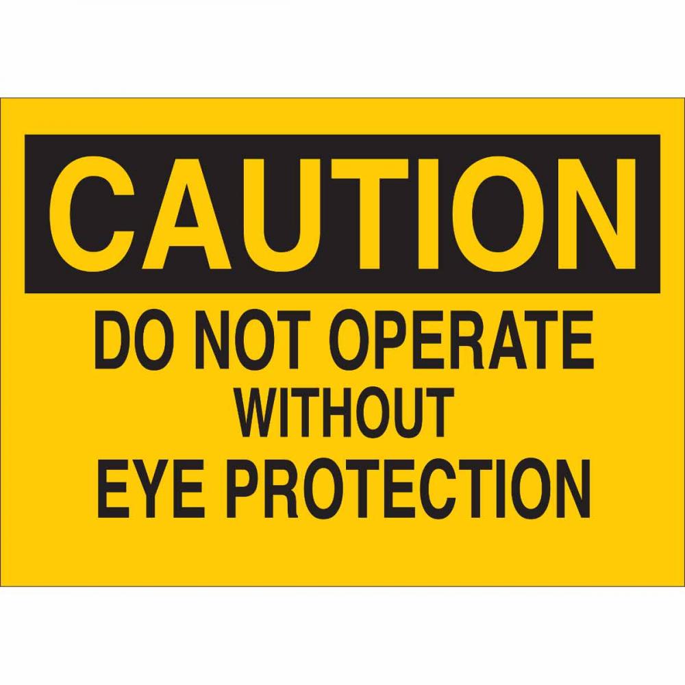B555 10X14 BLK/YEL CAUTION