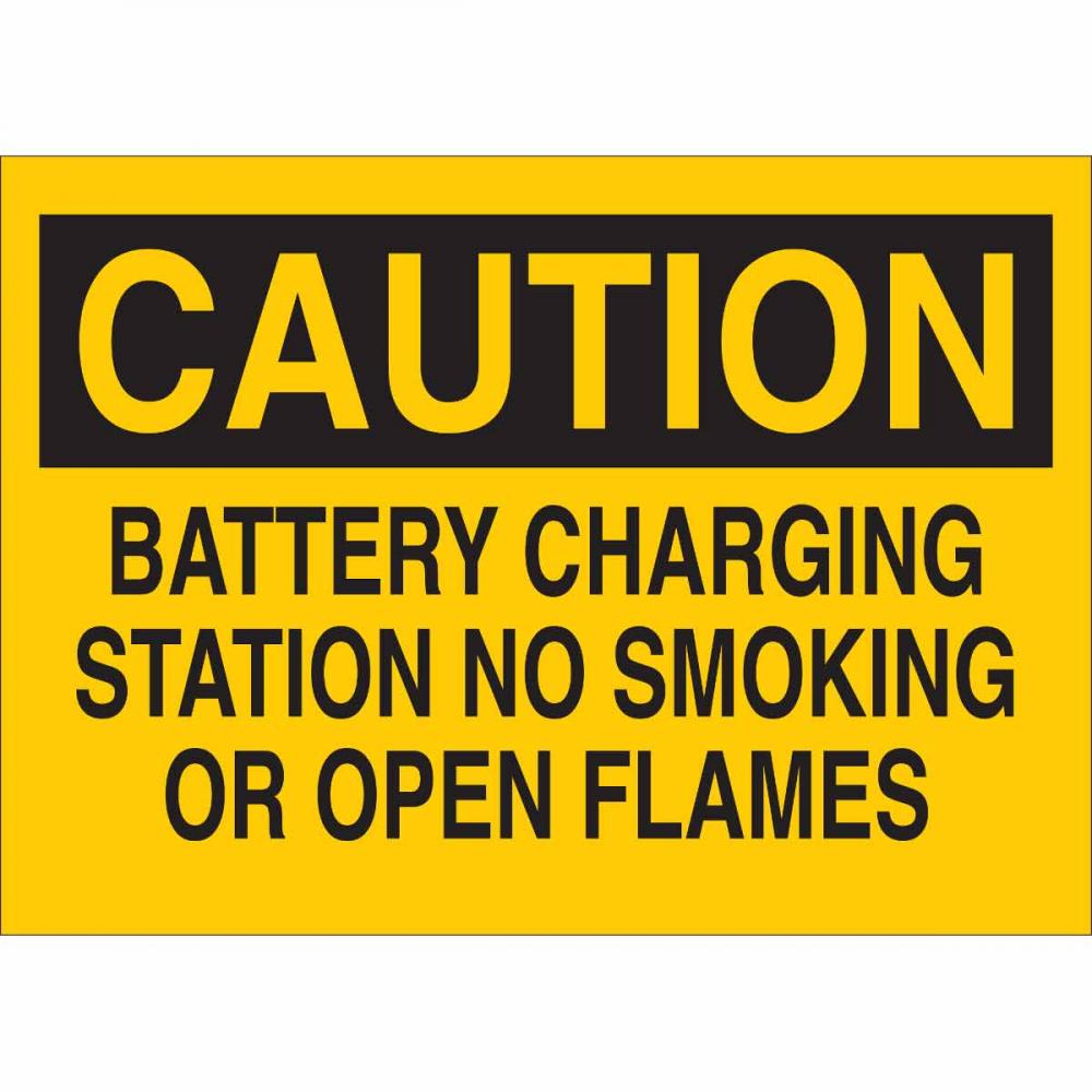 B555 10X14 BLK/YEL CAUTION