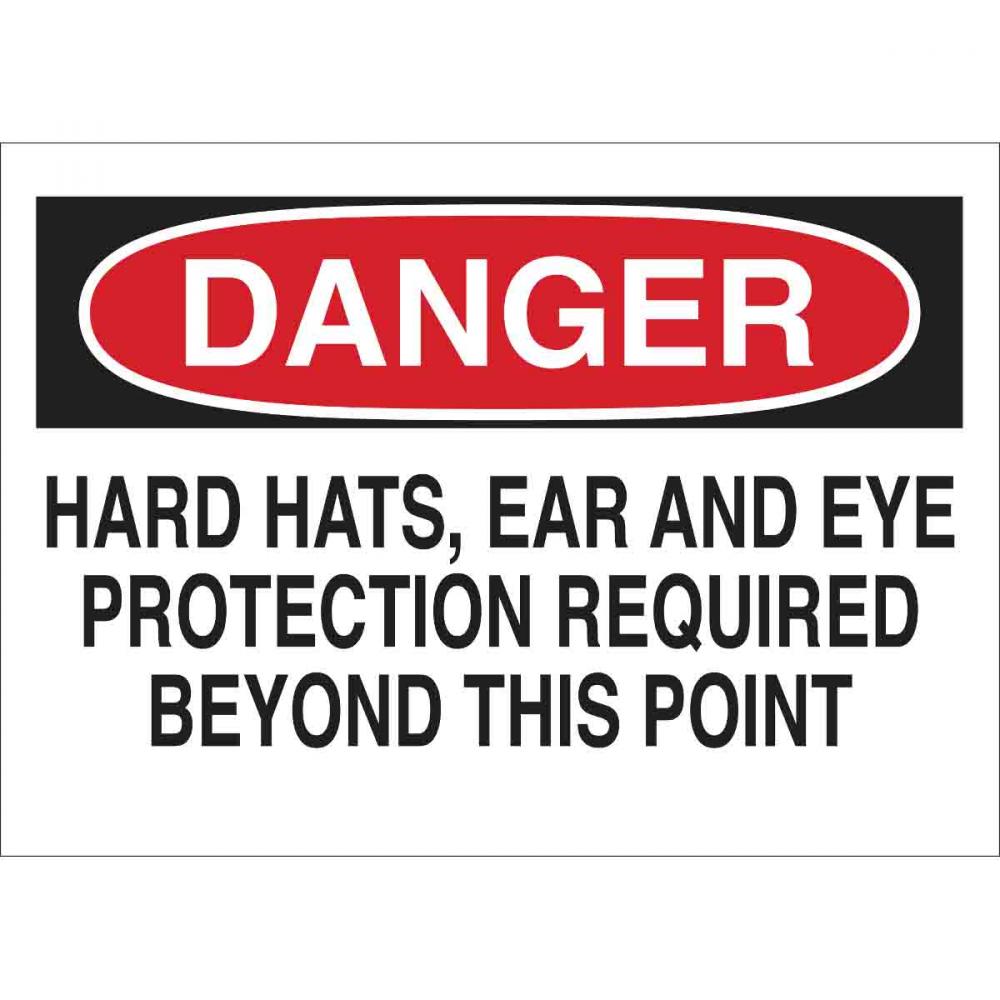 B555 7X10 RED/BLK/WHT DANGER