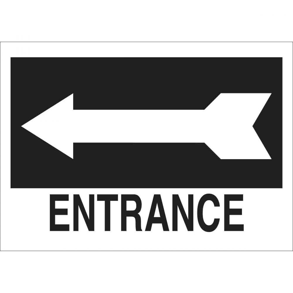 B555, BLK/WHT,10X14",ENTRANCE ARW LEFT