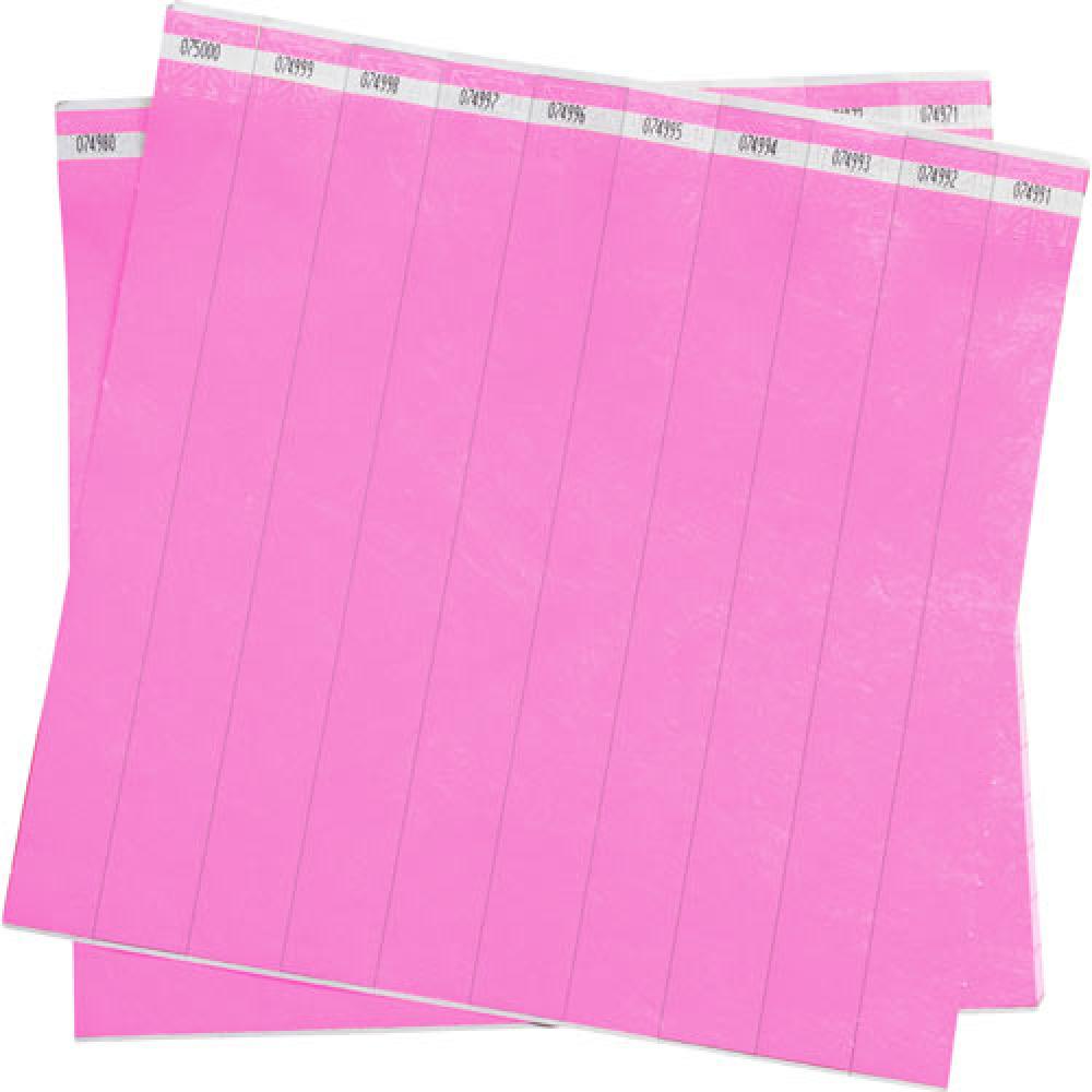 WRISTBAND TYVEK 1"WIDE DAYGLOW PINK 500