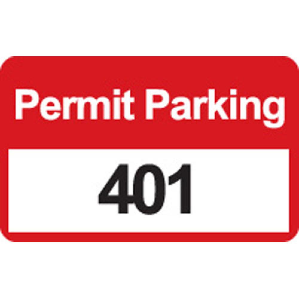 BUMPER TAGS, 401-500, RED
