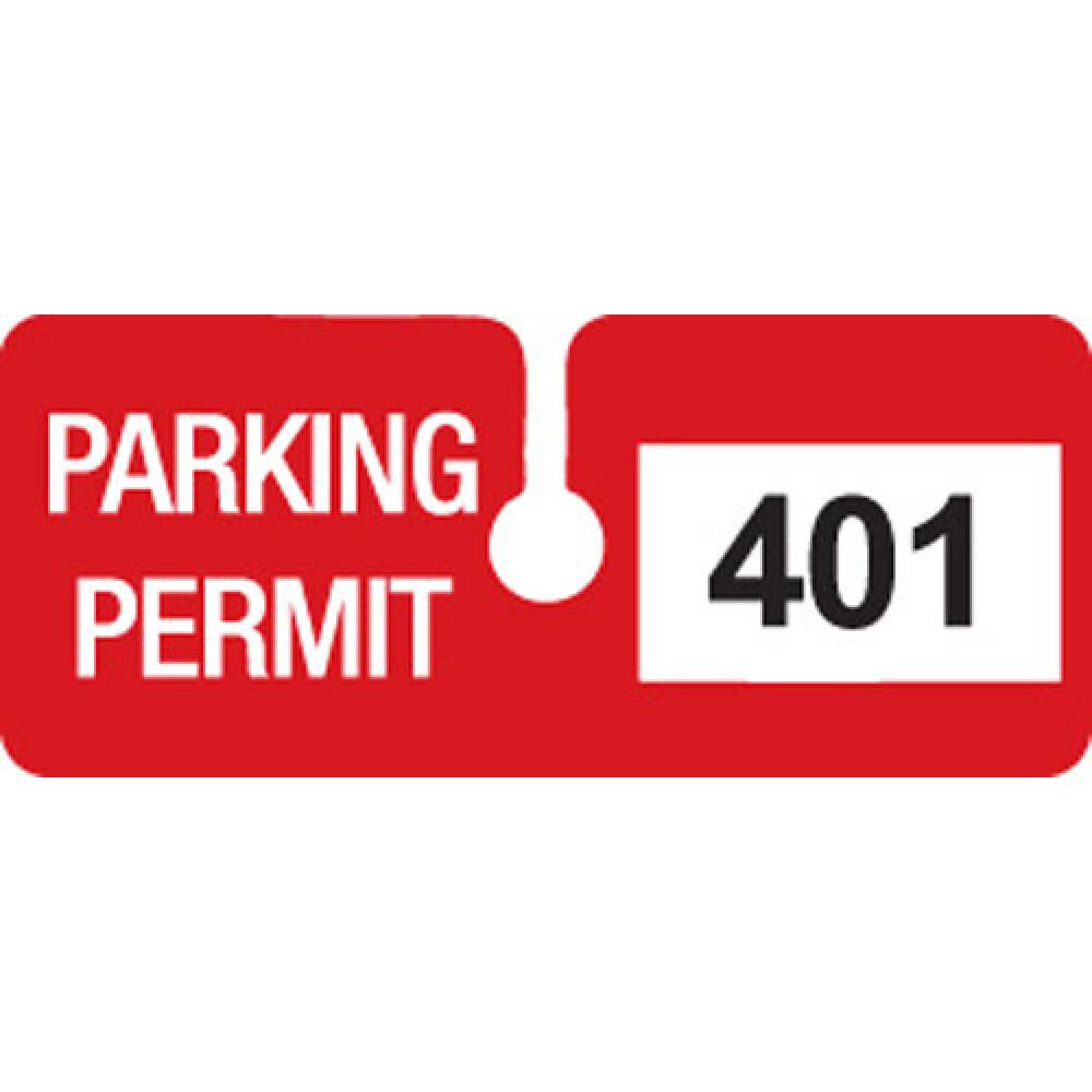WHT TAGS 401-500 RED 4-3/4"X2