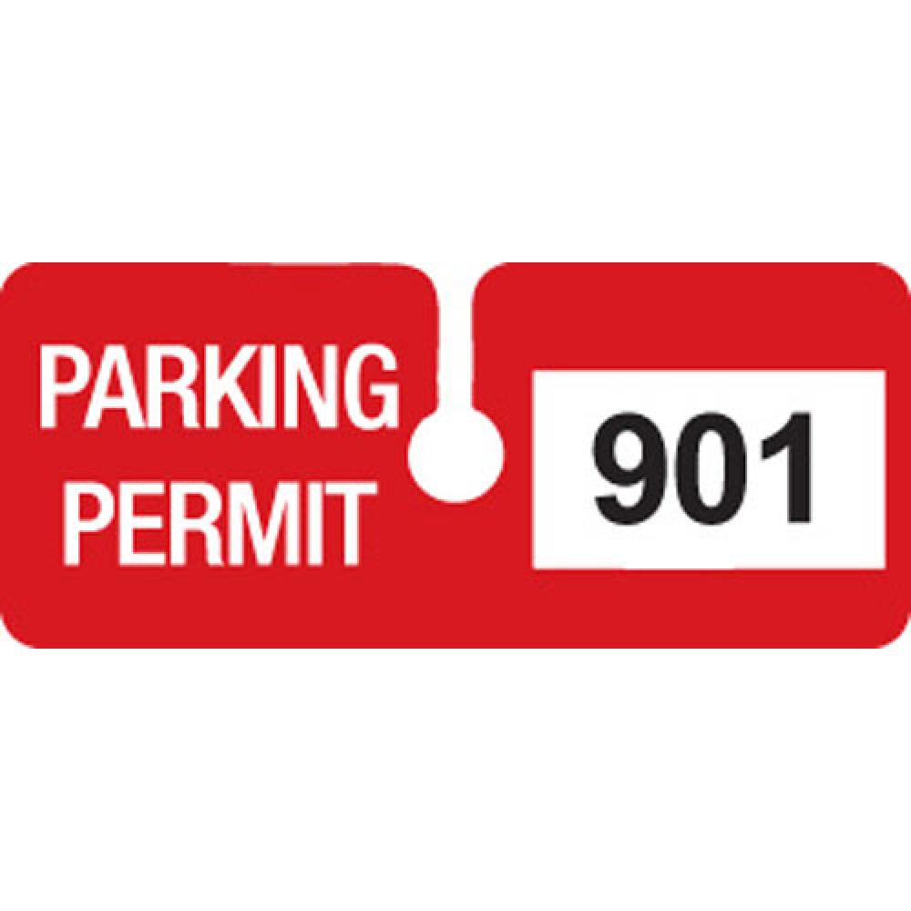 WHT TAGS 901-1000 RED 4-3/4"X2