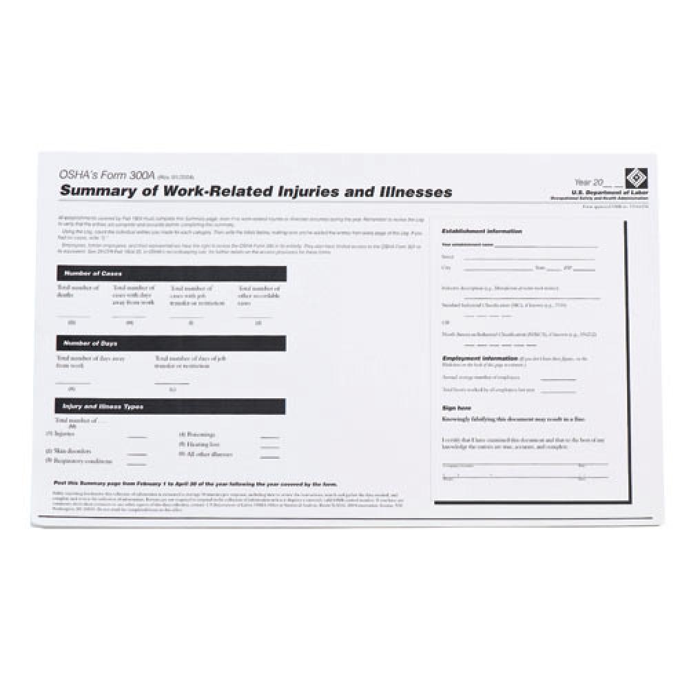PRINZING OHSA FORM 300A 25/PK