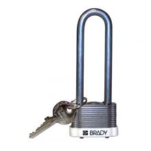 Brady 123248 - Steel Padlock 3" Steel Shackle KD White