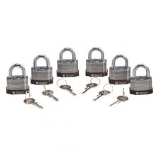 Brady 123280 - Steel Padlock 0.75 in Shackle KD BN 6PK