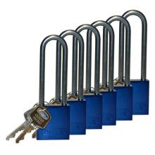 Brady 123285 - Alum Padlock 3" Alum Shackle KD BU 6PK
