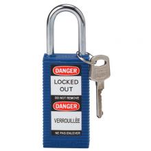 Brady 123406 - Long Body Nylon Padlock 1.5" KD BU