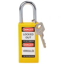 Brady 123408 - Long Body Nylon Padlock 1.5" KD YL