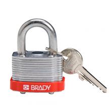 Brady 143126 - Steel Padlock 0.75 in Steel Shkl KD RD