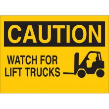 Brady 43483 - B555,10X14 BLK/YEL,WATCH FOR LIFT TRUCK