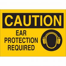 Brady 43468 - B555 10X14 BLK/YEL CAUTION EAR PROTECTIO