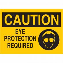 Brady 43469 - B555 10X14 BLK/YEL CAUTION EYE PROTECTIO