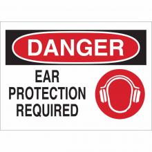 Brady 43473 - B555 10X14 RED/BLK/WHT DANGER EAR PROTEC