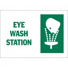 Brady 43481 - B555 10X14 GRN/WHT EYE WASH STATION