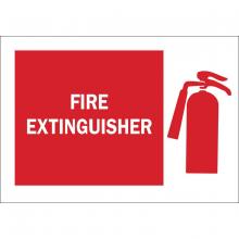 Brady 43491 - B555 10X14 WHT/RED FIRE EXTINGUISHER