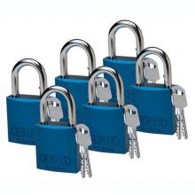 Brady 51361 - Alum Padlock 1" Alum Shackle KD BU 6PK
