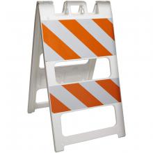 Brady 57627 - DBL SIDE PLAS TYPE2, BARRICADE, OR/WT