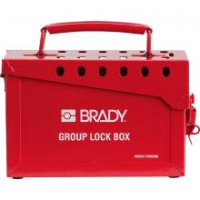 Brady 65699 - GROUP LOCK BOX, SMALL, 13 LOCK, RED