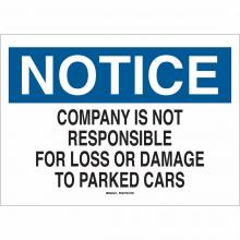 Brady 43401 - B555 10X14 BLU/BLK/WHT NOTICE