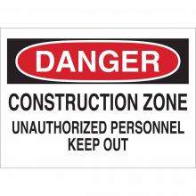 Brady 43382 - B555 10X14 RED/BLK/WHT DANGER CONSTRUCT