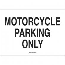Brady 43429 - B555 10X14 BLK/WHT MOTORCYCLE PARKING