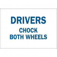 Brady 43426 - B555 10X14 BLU/WHT DRIVERS CHOCK BOTH